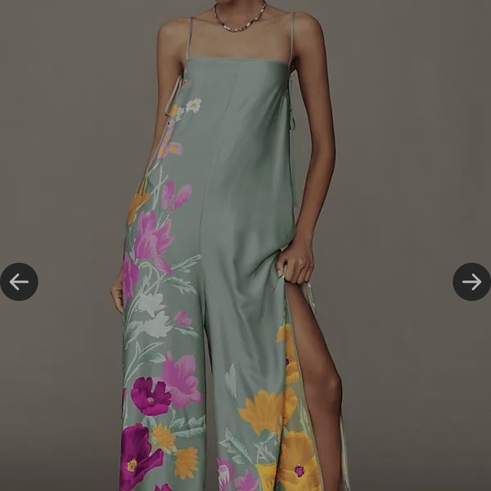 Anthropologie Printed Wide Leg Jumpsuit Sz XXS